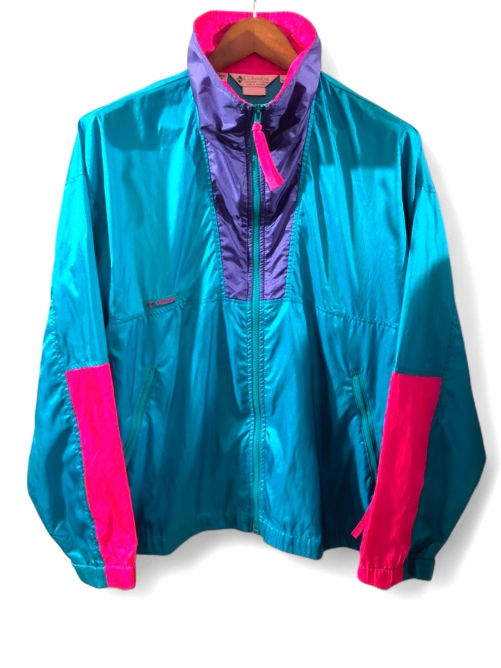 Vintage Retro 80s/90s Columbia Full-Zip Windbreaker Size Men’s Small